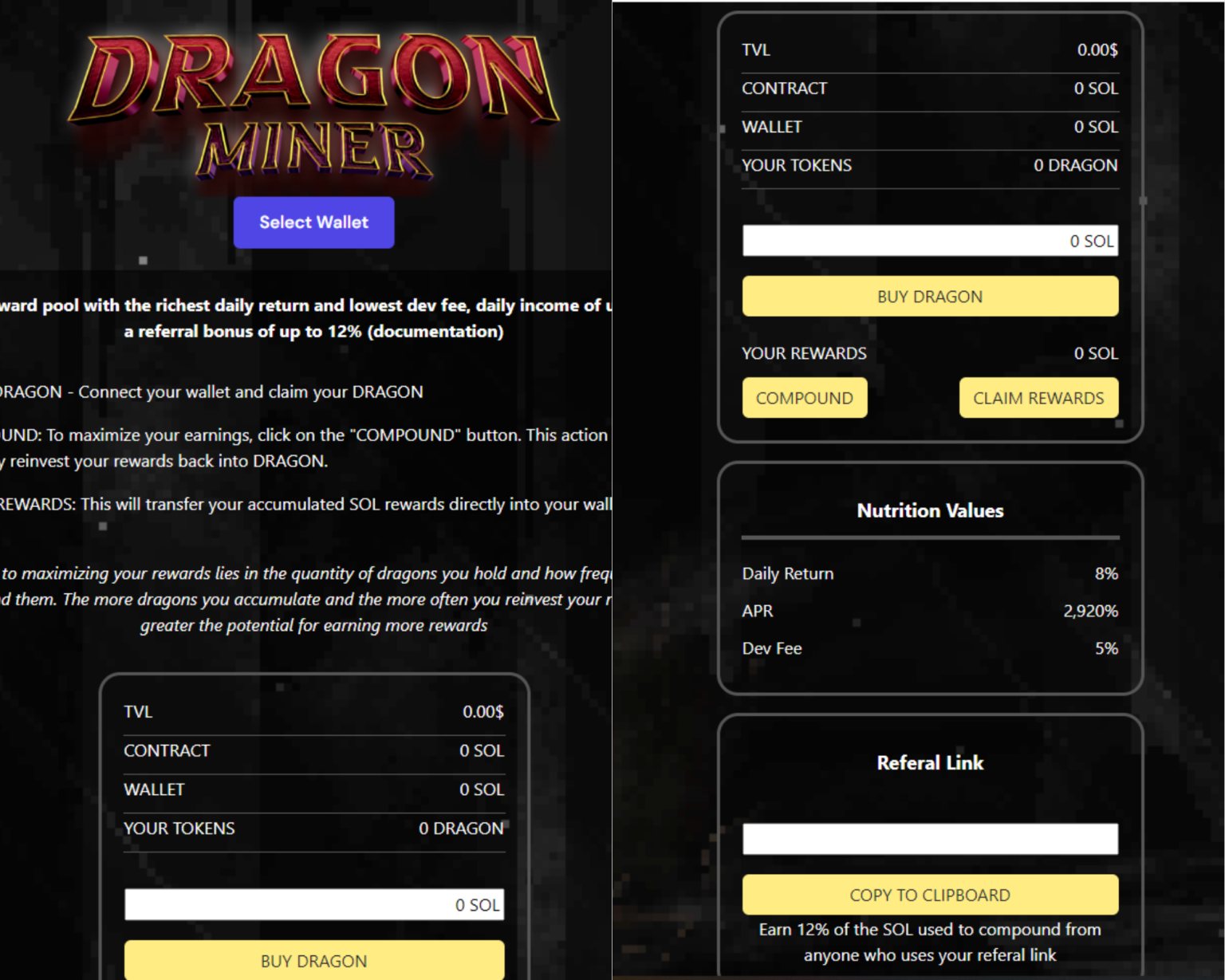 DragonMiner Solana Chain Drainer Template