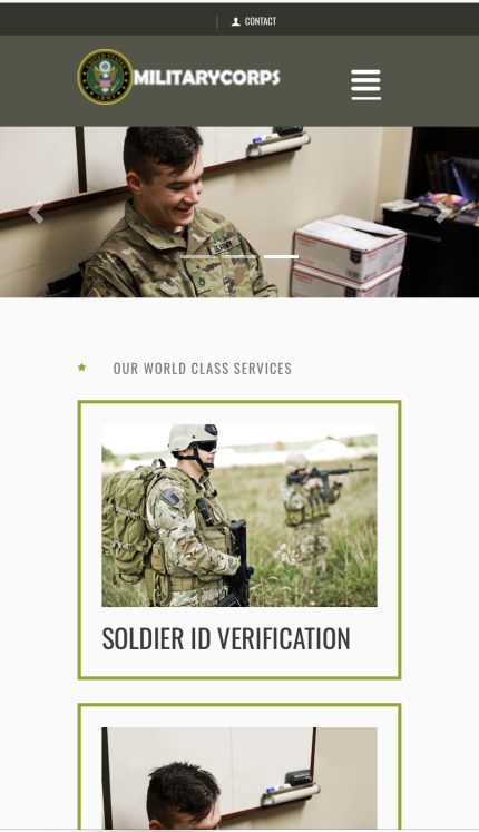 Military website script